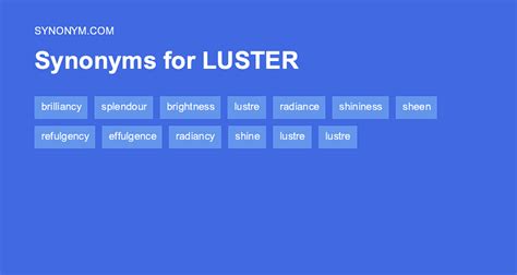 another word for lustre.